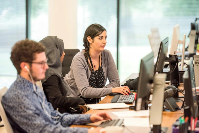 employees working on a project